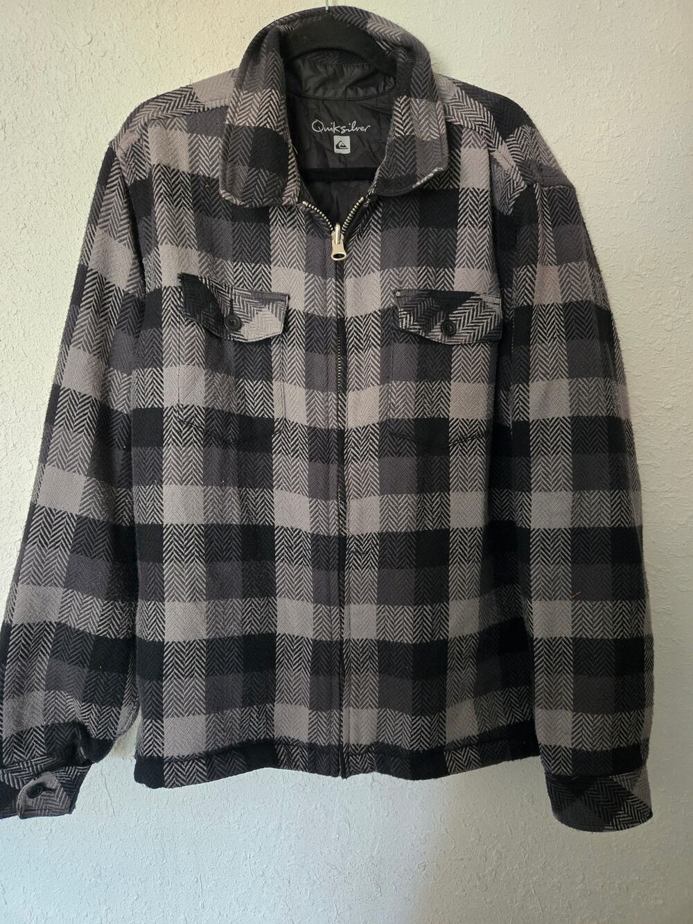 Quicksilver reversible plaid jacket